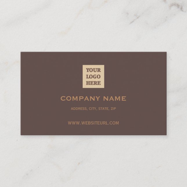Vintage Chocolate Brown Business Cards (Front)