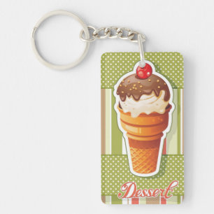 Vintage Chocolate ice cream Keychain