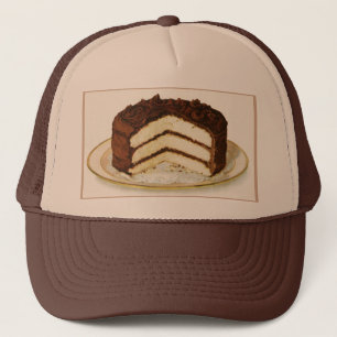 Vintage Chocolate Iced Layer Cake Trucker Hat