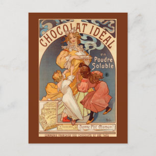 Vintage Chocolate Idéal Advertisement Postcard