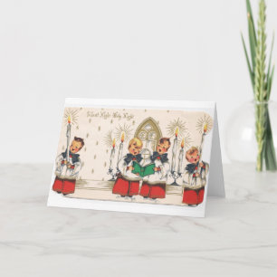 Vintage Choir Boys Christmas Card