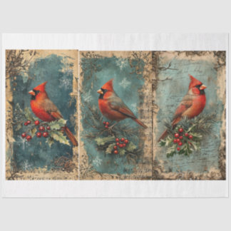 Vintage Chrimstas Birds Tissue Paper