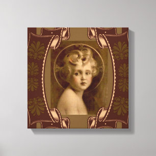 Vintage Christ Child Jesus The Light of the World Canvas Print