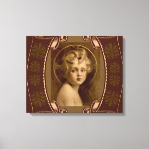 Vintage Christ Child Jesus The Light of the World Canvas Print