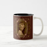 Vintage Christ Child Jesus The Light of the World Two-Tone Coffee Mug<br><div class="desc">Beautiful image of intage Christ Child Jesus "The Light of the World by  C. Bosseron Chambers
Gold and deep red/burgundy</div>