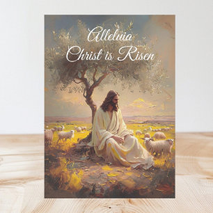 Vintage Christ is Risen Easter Christian Religious Invitation