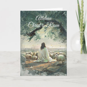 Vintage Christ is Risen Easter Christian Religious Invitation