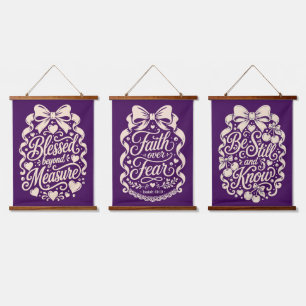 Vintage Christian Home Wall Decor Trio Display Hanging Tapestry