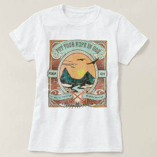 Vintage Christian Put Your Hope in God Bible Verse T-Shirt
