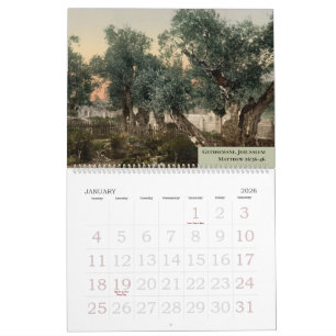 Vintage Christian Travel Photo Holy Land Calendar
