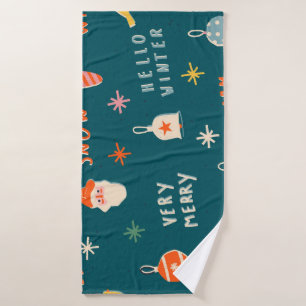 Vintage Christmas 2020: Ornamental Pattern Bath Towel