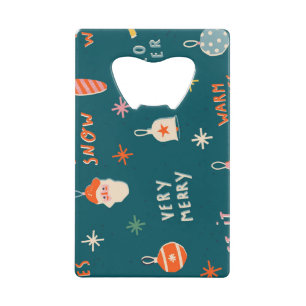 Vintage Christmas 2020: Ornamental Pattern Credit Card Bottle Opener