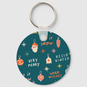 Vintage Christmas 2020: Ornamental Pattern Keychain
