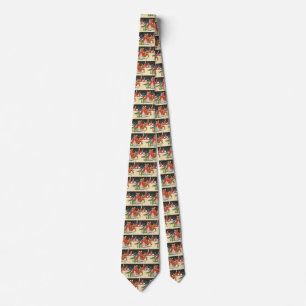 Vintage Christmas, a Family Singing Music Carols Tie