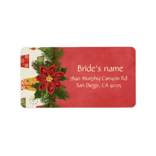 Vintage Christmas Address Label