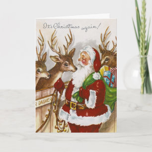 Vintage Christmas Again Holiday Card