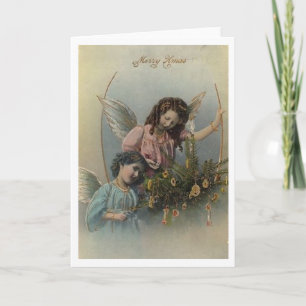 Vintage Christmas Angel Greeting Card