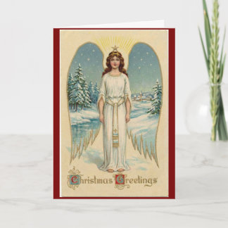 Vintage Christmas Angel Greeting Card