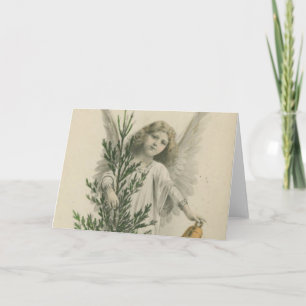 Vintage Christmas Angel Holiday Card
