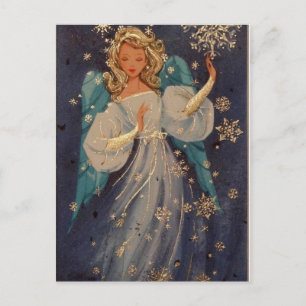 Vintage Christmas Angel Holiday Postcard
