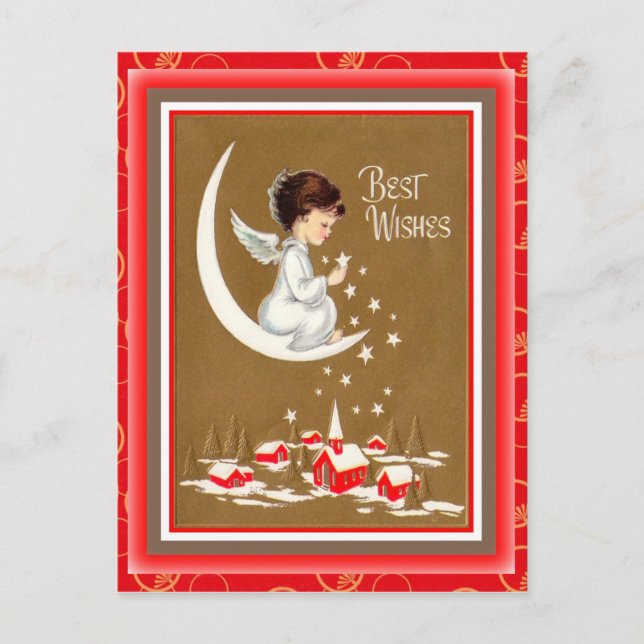 Vintage Christmas Angel Postcard (Front)