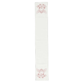 Vintage Christmas Angel Table Runner – Red Ink