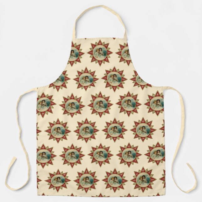 Vintage Christmas Angels Apron (Front)