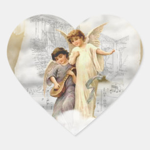 Vintage Christmas Angels Sticker