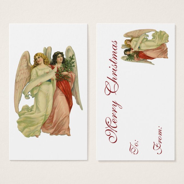 Vintage Christmas, Antique Victorian Angel Die Cut (Front & Back)