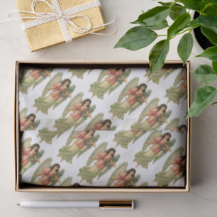 Vintage Christmas, Antique Victorian Angel Tissue Paper