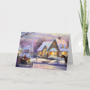 Vintage Christmas Arrival Holiday Card