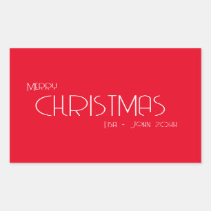 Vintage Christmas, Art Deco Text Sticker