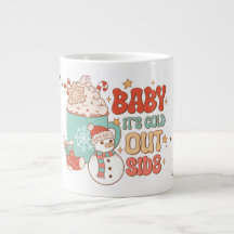 Vintage Christmas Baby It's Cold Outside Mug