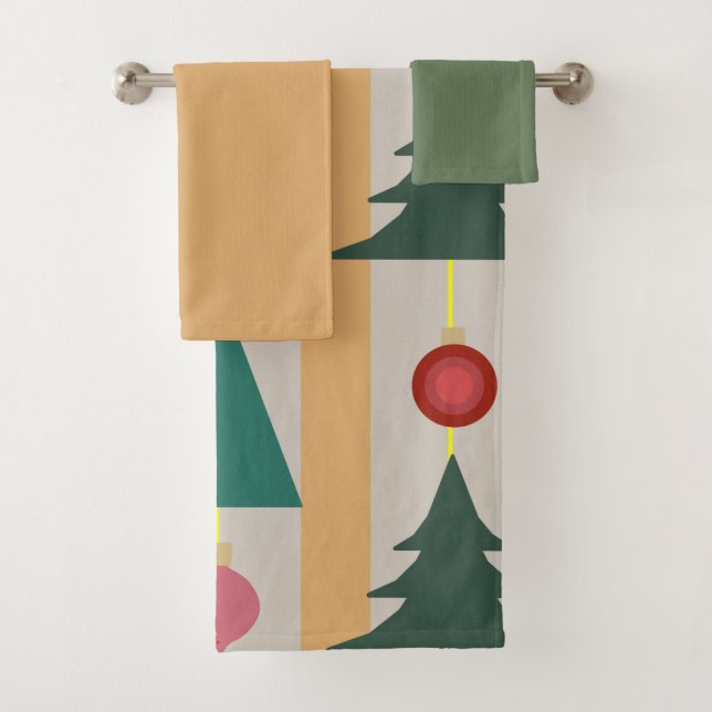 Vintage Christmas Bath Towel Set (Insitu)