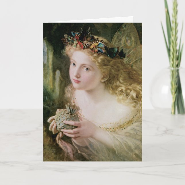 Vintage Christmas, Beautiful Fairy by Anderson Holiday Card (Front)