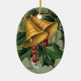 Vintage Christmas Bells Ceramic Ornament