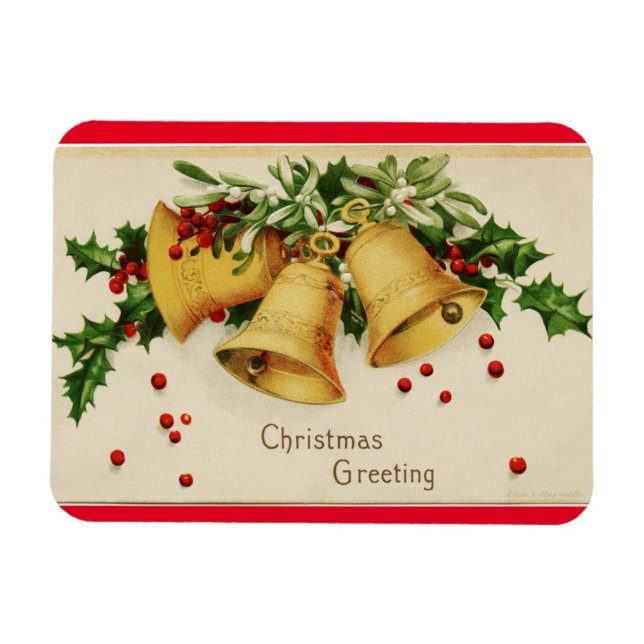 Vintage Christmas Bells Magnet (Horizontal)