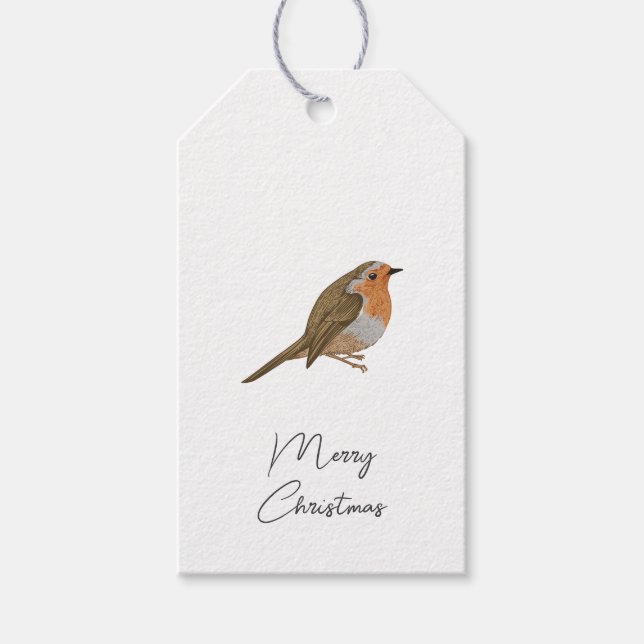 Vintage Christmas Bird Gift Tags (Front)