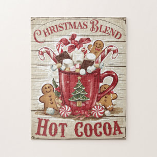 Vintage Christmas Blend Hot Cocoa Jigsaw Puzzle