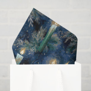 Vintage Christmas Candlelight Glow Tissue Paper