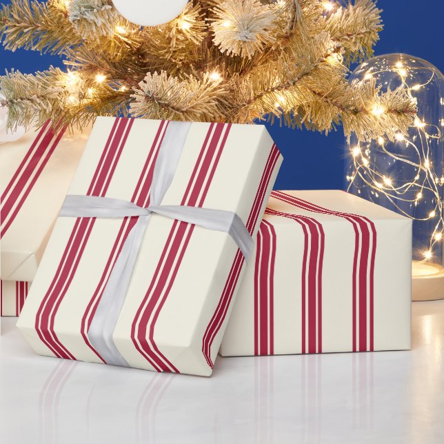 Vintage Christmas Candy Cane Wrapping Paper (Holidays)