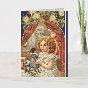 Vintage Christmas Card - Baby Doll