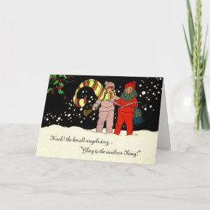 Vintage Christmas Card Carolers