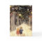 Vintage Christmas Card Children Puppy Blank Inside