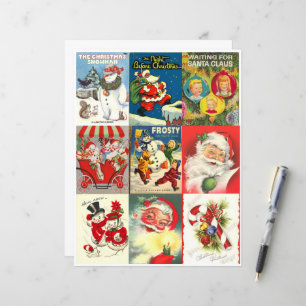Vintage Christmas Card Collage Sheet