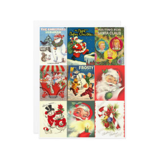 Vintage Christmas Card Collage Sheet