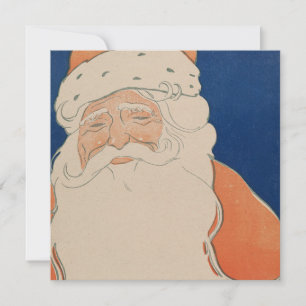 Vintage Christmas Card   Happy Santa