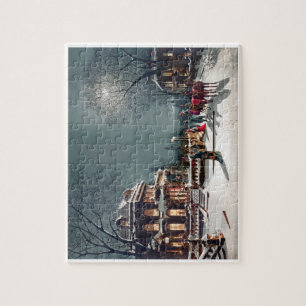 Vintage Christmas card Jigsaw Puzzle