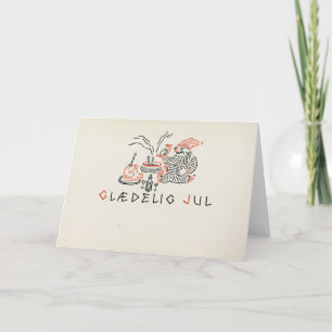 Vintage Christmas Card Norway   Glædelig Jul