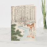 Vintage Christmas Cards<br><div class="desc">Deer in reflection... </div>